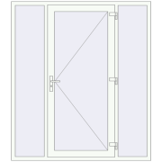 Drzwi zewnętrzne 1800x2050 mm DOOR KORSA OPTIMUM REHAU BRILLANT ANTHRACITE_GREY_STRUKTURAL zewnętrzny