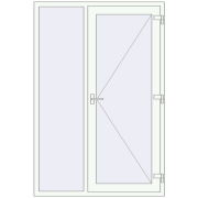 Entrance doors 1350x2015 mm DOOR KORSA OPTIMUM REHAU BRILLANT