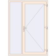 Entrance doors 1500x2100 mm DOOR KORSA ENERGY-SAVING REHAU SYNEGO