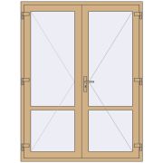 Внутрішні двері 1600x2100 мм Altest RAL 1001 Beige з двох сторін