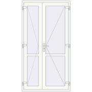 Внутрішні двері 1200x2250 мм Altest RAL 9016 Traffic white з двох сторін