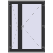 Internal doors 1400x2000 mm REHAU BASE 60 TERRACE (Т94)