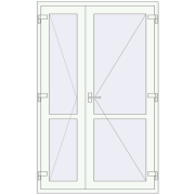 Internal doors 1300x2050 mm REHAU BASE 60 TERRACE (Т94)