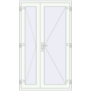 Internal doors 1200x2050 mm REHAU BASE 60 TERRACE (Т94)
