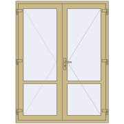 Внутрішні двері 1600x2100 мм Altest RAL 1000 Green beige з двох сторін