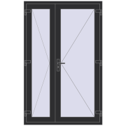 REHAU BASE 60 TERRACE (Т94) 1300x2050 mm ANTHRACITE_GREY_GLATT two-sided