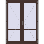 Внутрішні двері 1600x2100 мм Altest RAL 8017 Chocolate brown з двох сторін