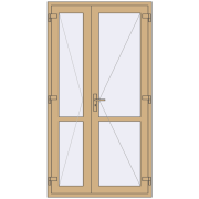 Внутрішні двері 1200x2250 мм Altest RAL 1001 Beige з двох сторін