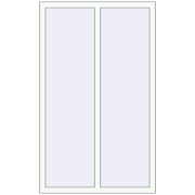 KORSA OPTIMUM REHAU EURO 70 986x1666 mm RAL 9016 Traffic white two-sided