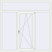 Вікна 1800x1800 мм REHAU Euro 70 RAL 9016 Traffic white з двох сторін