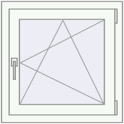 Tilt-and-Turn 710x725 mm KORSA ENERGY-SAVING REHAU SYNEGO MD