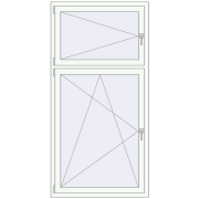 Okna skrzydłowe 1000x2000 mm KORSA OPTIMUM REHAU EURO 70 RAL 9016 Traffic white dwustronny