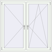 Tilt-and-Turn 1450x1450 mm KORSA ENERGY-SAVING REHAU SYNEGO MD