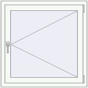 KORSA RENOVATION REHAU EURO 70 885x885 mm RAL 9016 Traffic white two-sided