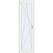 KORSA OPTIMUM REHAU EURO 70 650x2200 mm RAL 9016 Traffic white two-sided