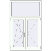 REHAU OPTIMUM EURO-DESIGN 70 920x1450 mm RAL 9016 Traffic white two-sided