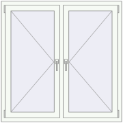 Tilt-and-Turn 1250x1250 mm KORSA OPTIMUM REHAU EURO 70