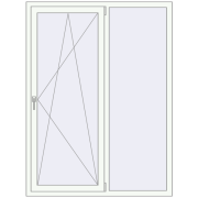 Вікна 1330x1770 мм REHAU Euro 60 RAL 9016 Traffic white з двох сторін