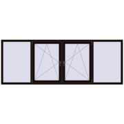 KORSA OPTIMUM REHAU EURO 70 3000x1100 mm BLACK_BROWN two-sided