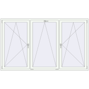 KORSA OPTIMUM REHAU EURO 70 2440x1450 mm RAL 9016 Traffic white two-sided