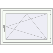Tilt-and-Turn 1000x650 mm KORSA ENERGY-SAVING REHAU SYNEGO MD RAL 9016 Traffic white two-sided