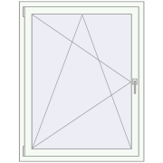 Вікна 1000x1250 мм REHAU SYNEGO MD RAL 9016 Traffic white з двох сторін
