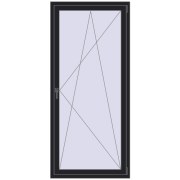 KORSA ENERGY-SAVING REHAU SYNEGO MD 900x2000 mm BLACK_ULTI-MATT two-sided