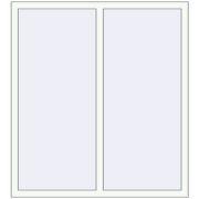 Вікна 1320x1440 мм REHAU Euro 60 RAL 9016 Traffic white з двох сторін