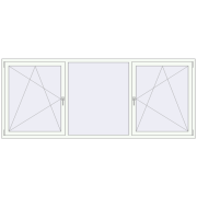 REHAU OPTIMUM EURO-DESIGN 70 2800x1150 mm RAL 9016 Traffic white two-sided