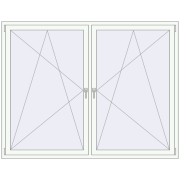 Tilt-and-Turn 2060x1600 mm KORSA BRILLANT DESIGN