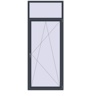 Okna skrzydłowe 1000x2500 mm KORSA OPTIMUM REHAU EURO 70 ANTHRACITE_GREY_STRUKTURAL dwustronny