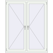 KORSA OPTIMUM REHAU EURO 70 1300x1600 mm RAL 9016 Traffic white two-sided