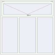 Okna skrzydłowe 1800x1800 mm KORSA ALU STANDARD 72 RAL 9016 Traffic white dwustronny