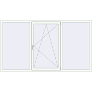 Вікна 2460x1400 мм REHAU Euro 70 RAL 9016 Traffic white з двох сторін