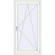 KORSA ENERGY-SAVING REHAU SYNEGO MD 800x1620 mm RAL 9016 Traffic white two-sided