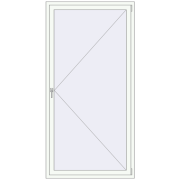 KORSA OPTIMUM REHAU EURO 70 1115x2188 mm RAL 9016 Traffic white two-sided