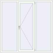 Вікна 1800x1800 мм Altest Pony 375 RAL 9016 Traffic white з двох сторін