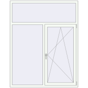 Вікна 1500x1900 мм REHAU Euro 70 RAL 9016 Traffic white з двох сторін