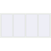 Вікна 2800x1360 мм REHAU Euro 60 RAL 9016 Traffic white з двох сторін