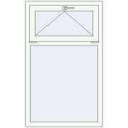 Вікна 800x1300 мм REHAU Euro 70 RAL 9016 Traffic white з двох сторін