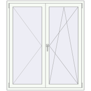Tilt-and-Turn 1250x1480 mm KORSA OPTIMUM REHAU EURO 70