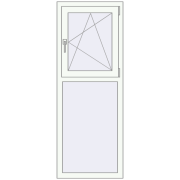 Tilt-and-Turn 600x1600 mm KORSA OPTIMUM REHAU EURO 70 RAL 9016 Traffic white two-sided
