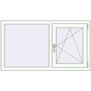Tilt-and-Turn 1250x700 mm KORSA OPTIMUM REHAU EURO 70