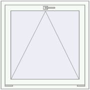 REHAU OPTIMUM EURO-DESIGN 70 900x900 mm RAL 9016 Traffic white dwustronny