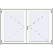 Tilt-and-Turn 1380x980 mm KORSA BRILLANT DESIGN