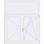 Okna skrzydłowe 1400x1700 mm KORSA OPTIMUM REHAU EURO 70 RAL 9016 Traffic white dwustronny