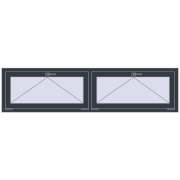 REHAU OPTIMUM EURO-DESIGN 70 2000x500 mm ANTHRACITE_GREY_STRUKTURAL two-sided