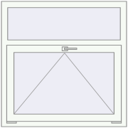 Вікна 1000x1000 мм REHAU Euro 70 RAL 9016 Traffic white з двох сторін