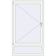 KORSA BRILLANT DESIGN 960x1670 mm RAL 9016 Traffic white two-sided