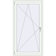 KORSA ENERGY-SAVING REHAU SYNEGO MD 900x1570 mm RAL 9016 Traffic white two-sided